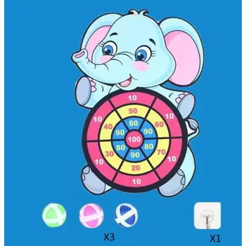 Šipka Hračka na obratnost šipky, hra DART na suchý zip - SLON 34x25cm