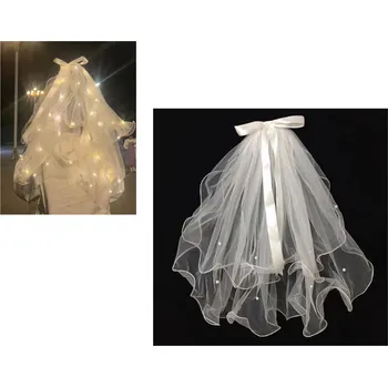 Karnevalový doplněk Závoj svítící LED 60 cm