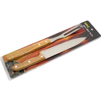 Příslušenství pro gril Sada grilovacích nástrojů s dřevěnou rukojetí v blistru 42 cm, 2 ks