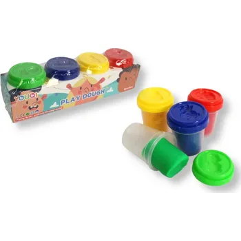 Modelovací hmota Modelína, plastická hmota na hraní 4 barvy v balení 22x5x6 cm