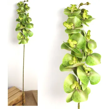 umělá květina Květina STORCZYK výška 100 cm silikonová (9 květů + poupata) ZELENÁ