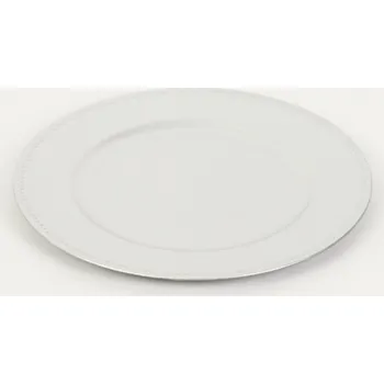 Talíř, podtalíř, dekorativní plastový lesklý podnos KULKI stříbrný 33 cm