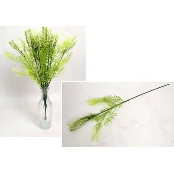 umělá květina Větvička ASPARAGUS výška 41 cm ZELENÁ s bílými konci - 1 ks