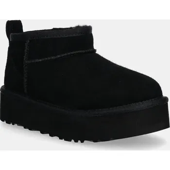 Dívčí sněhule Dětské semišové sněhule UGG CLASSIC ULTRA MINI PLATFORM 1157791K černá 99X, EUR 38