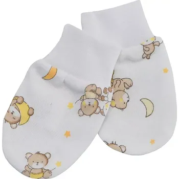 Rukavice ESITO | Rukavice bavlna Medvídek bílá / smetanová - medvídek bílá/smetanová / 68