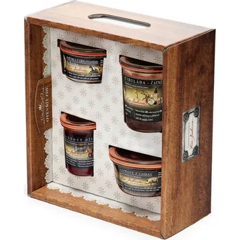 Dárkový potravinový koš Via Delicia Farmářská bedýnka čtyř chutí