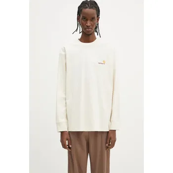 Bavlněné tričko Carhartt WIP, XL, béžová, 01X