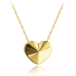 MINET Decentní zlatý náhrdelník srdce Au 585/1000 1,80g JMG0322WGN45