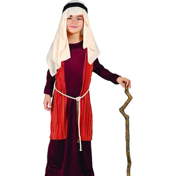 Karnevalový kostým Chlapecký kostým pastýř/Josef, červený - Pro věk 10-12 let