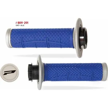 Osvětlení pro motocykl PROGRIP řazení (gripy) PG809 OFF ROAD se zámkem SCS LOCK-ON + 7 adaptérů pro lanka (22+25mm) barva šedá světle modrý dvousložkový HALF WAFFLE délka 115mm (809-291) (PROGRIP řazení (gripy) PG809 OFF ROAD se zámkem SCS LOCK-ON + 7 adaptérů pro lanka (22+25m