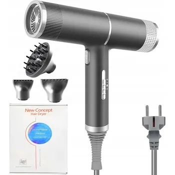 Fén Fén na vlasy s ionizací a 3 nástavci difuzoru, ionizační fén 1000W