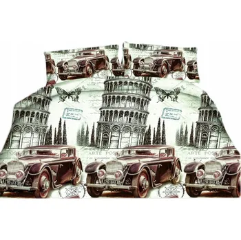 Povlečení POVLEČENÍ 160x200 MĚSTA PAŘÍŽ LONDÝN ŘÍM NEW YORK