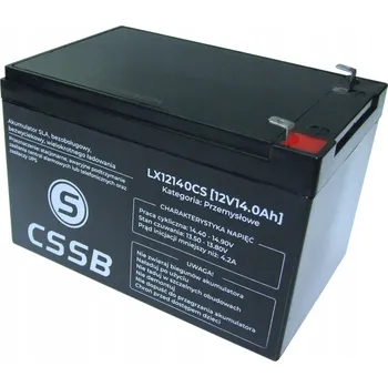 Záložní baterie Akumulátor AGM 12V 14Ah CSSB UPS pro kolo, vozidlo, CCTV, alarm