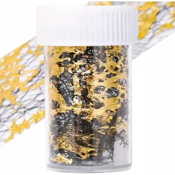 Fólie na nehty Síťka Zlato Zdobení Manikúra Nail Art