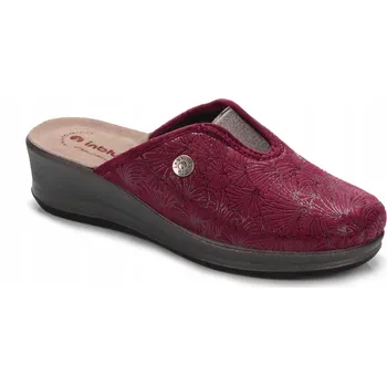 Dámská obuv INBLU PANTOFLE PANTOFLE SANDÁLE ŽABKY NA KLÍNKU ELASTICKÉ POHODLNÉ BURGUNDOVÉ 41