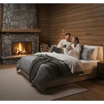 Povlečení Sada povlečení na přikrývku 3 ks, šedé větve, geometrický vzor, 100% bavlna, do ložnice, 220 x 200 cm