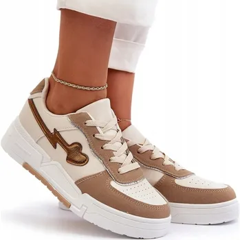 Dámské tenisky Dámské tenisky na platformě, béžové, vel.