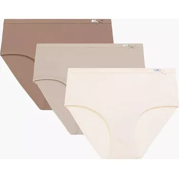 Kalhotky Kalhotky Atlantic 3CLP-016B Maxi A'3 S-2XL cappuccino-čokoláda-černá S