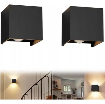 Venkovní osvětlení LED fasádní nástěnné svítidlo 12W Venkovní zahradní lampa NAHORU DOLŮ hliníkové