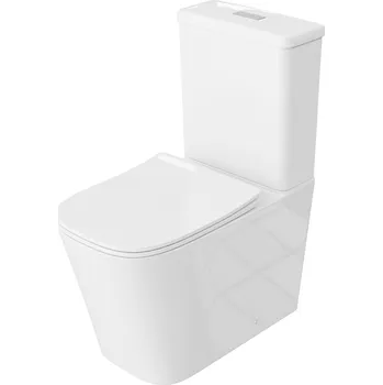 Klozet LAVITA Přírubové kompaktní WC TRYTON s duroplastovým sedákem bílé