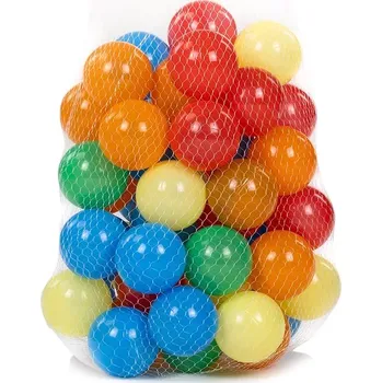 Hračka pro nejmenší Barevné hrací míčky v síťce 50 ks