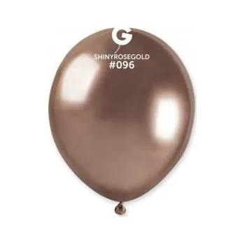 Balónek Chromové balónky Gemar Shiny 5" růžovo-zlaté 100 kusů