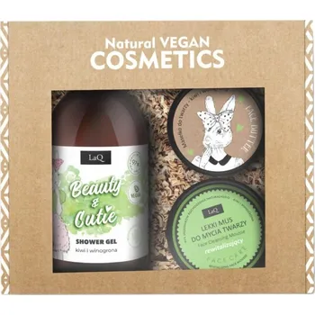 Kosmetická sada Sada kosmetiky: tělový gel, pěna, pleťové máslo KIWI A HROZNOVÉ VÍNO LaQ