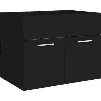 Koupelnový nábytek Skříňka pod umyvadlo černá 60x38,5x46 cm kompozitní dřevo