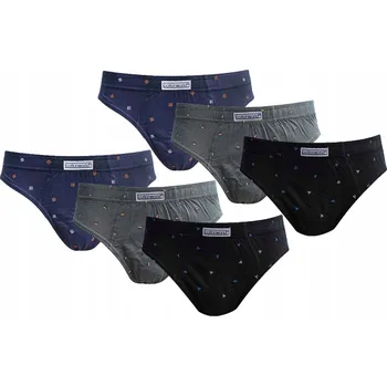 Pánské spodní prádlo 6 x PÁNSKÉ SLIPY SLIPY XL BAVLNĚNÉ MIX PREMIUM