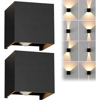Venkovní osvětlení 2ks Venkovní nástěnné svítidlo LED fasádní lampa HORNÍ DOLNÍ