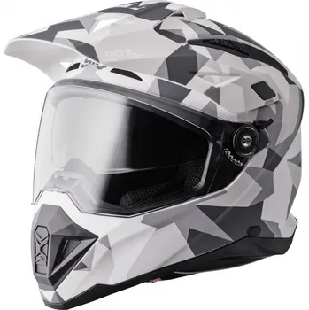 Motodoplněk Enduro helma GMS ADVENTUS CAMO ZG15002 matná bílo-šedo-maskáčová L