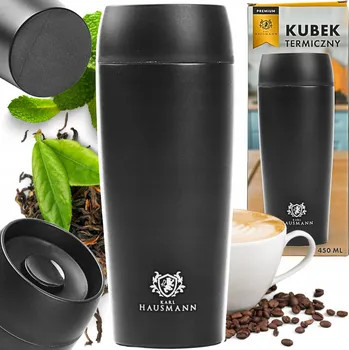 Termoska TERMOHRNEK TERMOSKA NA KÁVU ČAJ VODU 450ML ČERNÝ KARL HAUSMANN