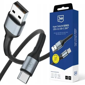 Datový kabel Kabel 3mk USB - USB typ C 1 m černý