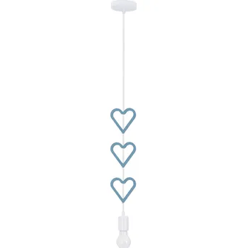 Jednoduchá závěsná lampa hhh 1x20W E27 iq kids blue