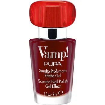 Lak na nehty PUPA Milano Lak na nehty s vůní Vamp! Red Fragnance (Scented Nail Polish Gel Effect) 9 ml 205 Erotic Red + 2 měsíce na vrácení zboží