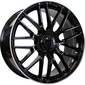 Alu kolo Alu kola Racing Line B1268, 17x7.5 5x112 ET35, černá + leštěný límec