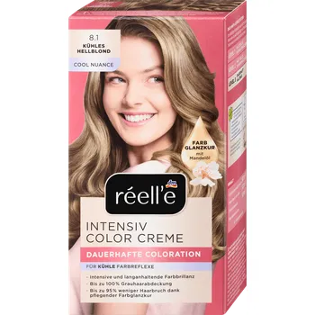 Barva na vlasy réell‘e barva na vlasy Intensiv Color Creme, 8.1 světlá blond