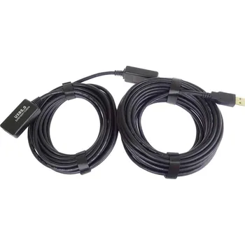 Prodlužovací kabel PremiumCord USB 2.0 repeater a prodlužovací kabel A/M-A/F 15m KU2REP15