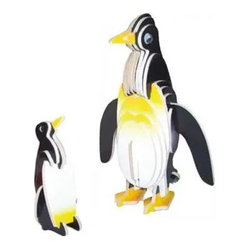 Puzzle Woodcraft Dřevěné 3D puzzle tučňáci