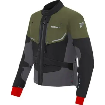 Moto oblečení SEVENTY DEGREES Bunda na motorku Seventy Degrees SD-JT45 Expedition zeleno-černo-šedá 2XL