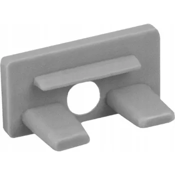 LED lišta Záslepka pro povrchový profil ŠEDÁ S OTVOREM plast