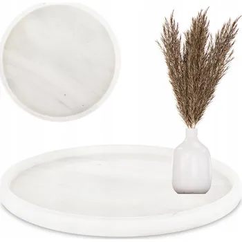 Dekorativní mramorový tác těžký zlatobílý 2x25x25 170199