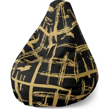 Sedací pytel Sablio Sedací vak Pear Zlaté malování - 70 x 95 x 15 cm