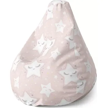 Sedací pytel Sablio Sedací vak Pear Spící hvězdičky - 70 x 95 x 15 cm