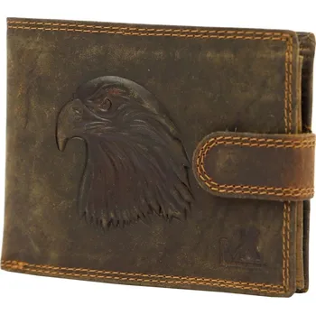 Peněženka Peněženka Money Kepper z pravé kůže hnědá - muž