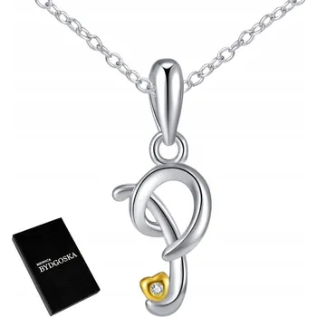 Náhrdelník STŘÍBRNÝ NÁHRDELNÍK PÍSMENO P INICIÁLY JMÉNA ŘETÍZEK S PŘÍVĚSKEM 925