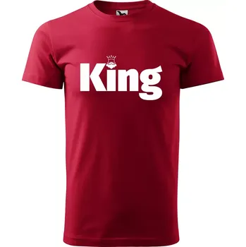 Sablio Tričko s potiskem King - červené 5XL