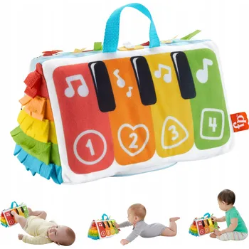 Hrací deka FISHER-PRICE Hrací deka s pianem Kick and Play – Měkká Podložka pro miminka, přenosná