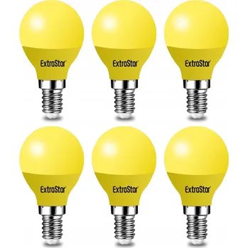Žárovka LED žárovka ExtraStar 4W Yellow ŽLUTÁ E14 (balení 6 kusů)