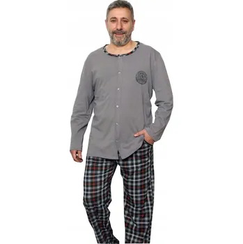 Pánské pyžamo Pánské pyžamo CANETA 19007 s dlouhým rukávem, velikost XXL